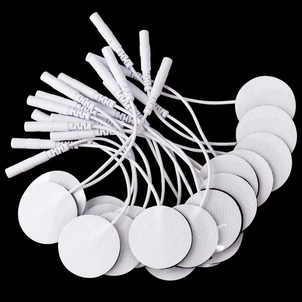 Electrode 3x3cm Reusable Tens Acupuncture Self Adhesive Gel Pads 2.0mm plug for EMS Digital Therapy Massager Machine Non-woven