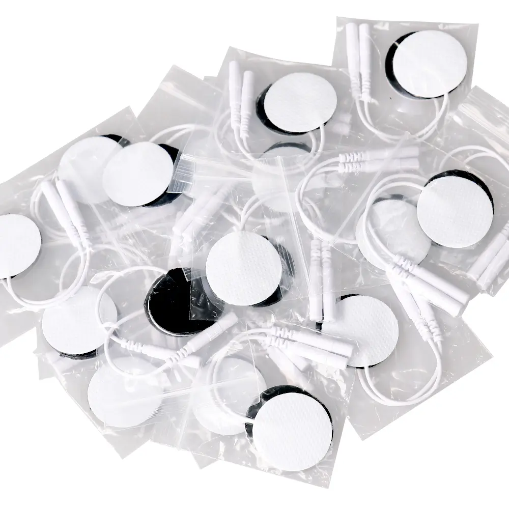 Electrode 3x3cm Reusable Tens Acupuncture Self Adhesive Gel Pads 2.0mm plug for EMS Digital Therapy Massager Machine Non-woven