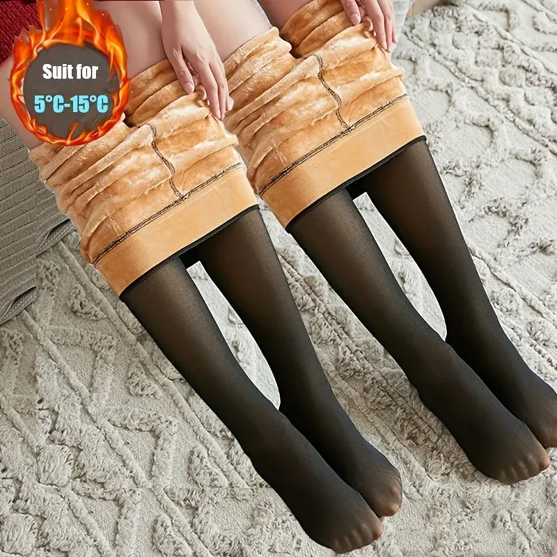 Pantyhose Thick Thermal Tights Stockings Women Warm Translucent Pantyhose Leggings Female High Waist Elastic Slim Pantyhose