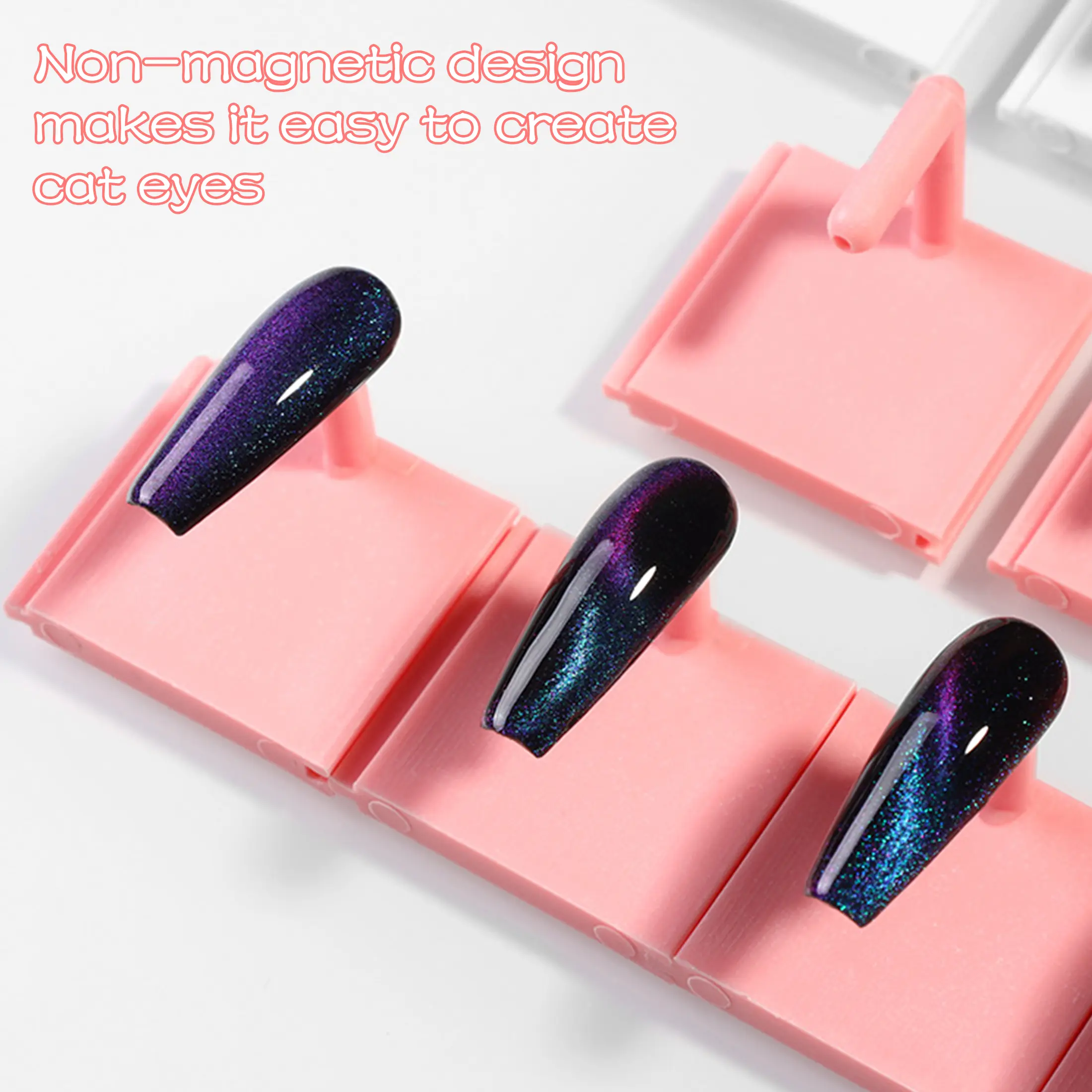 10pcs Nail Practice Display Stand Detachable Press on Nail Training Holder Plastic False Nail Polish Color Display Shelves Base