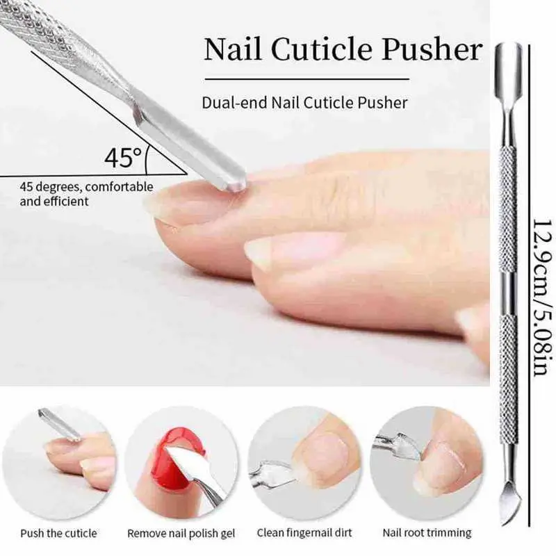 10Pcs/lot Nail Art 100/180 Grit Professional Files Buffer Sponge Block Brush Nail Scissors Kit With Cuticle Nipper Pushers