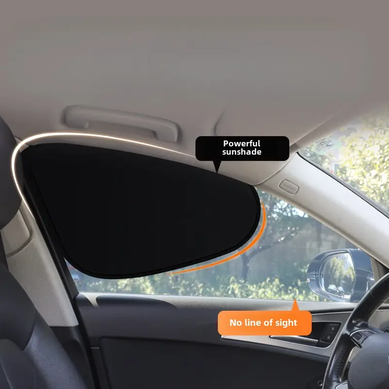 Electrostatic Curtains for Car Side Window 4-Layer Sun Protection Cover Foldable Car Sun Shade 99.9% UV Ray Blocking