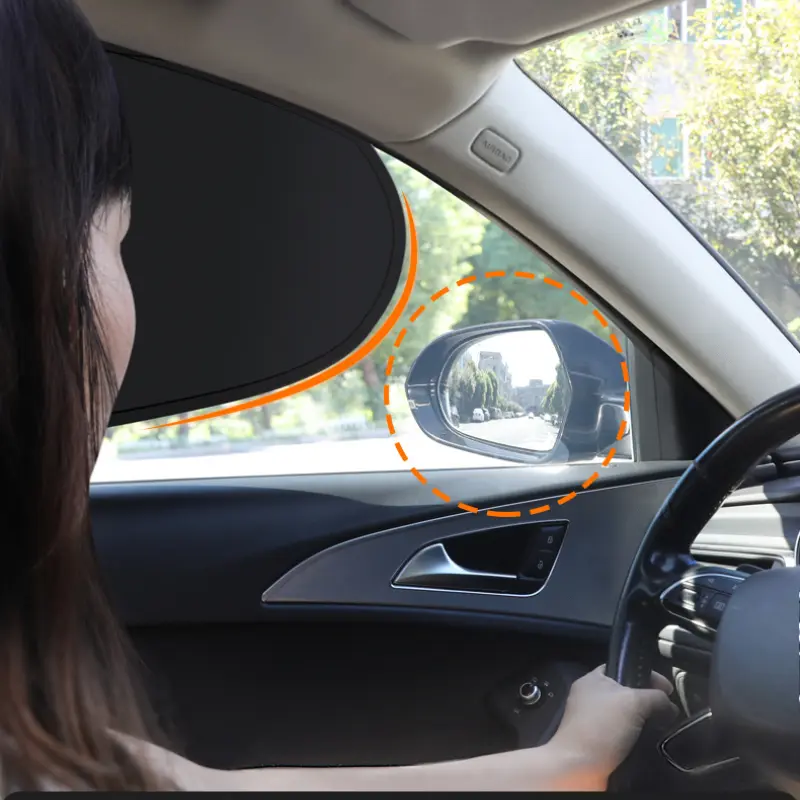 Electrostatic Curtains for Car Side Window 4-Layer Sun Protection Cover Foldable Car Sun Shade 99.9% UV Ray Blocking