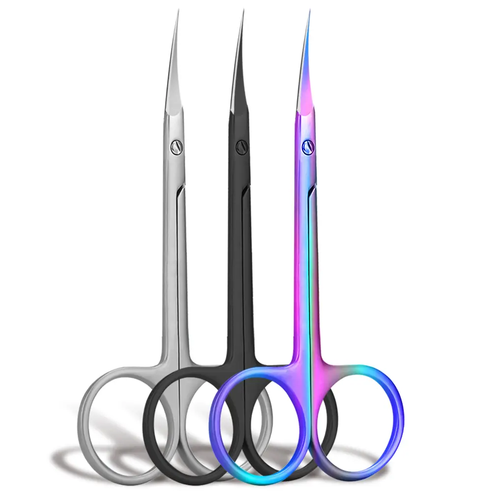 1Pcs Russian Cuticle Scissors Nipper Dead Skin Scissors Stainless Steel Manicure ools Portable Exfoliating Nail Trimmer