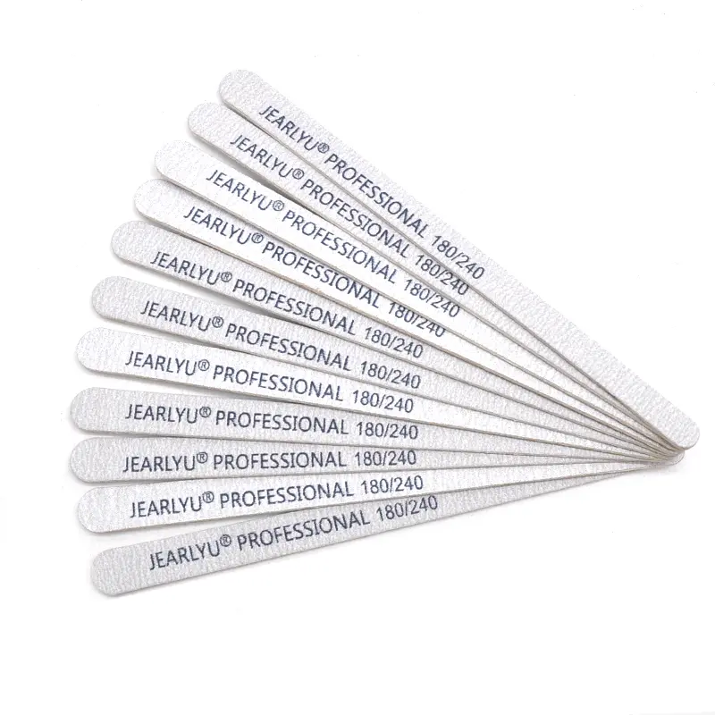 100 Pcs Double Sided Wooden Nail File 100 180 240 Grit Professional Material Thick Sanding Wood Files Pedicure Manicure Tools