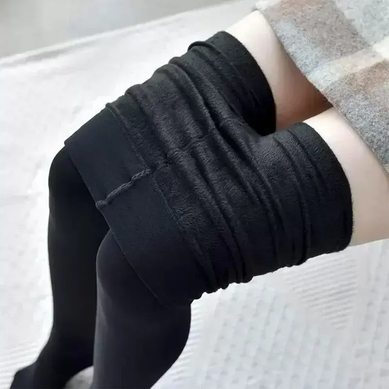 1/2pcs Fleece Lined Tights Women Thermal Pantyhose for Women Winter Panty Polar Skin Black Effect Stockings Women's Thermal Sock