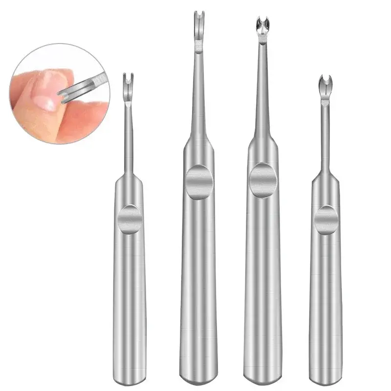 Cuticle Remover Dead Skin Pusher Surgical Grade Stainless Steel Nail Art Manicure Tools Scraper Nail Cleaner Trimmer