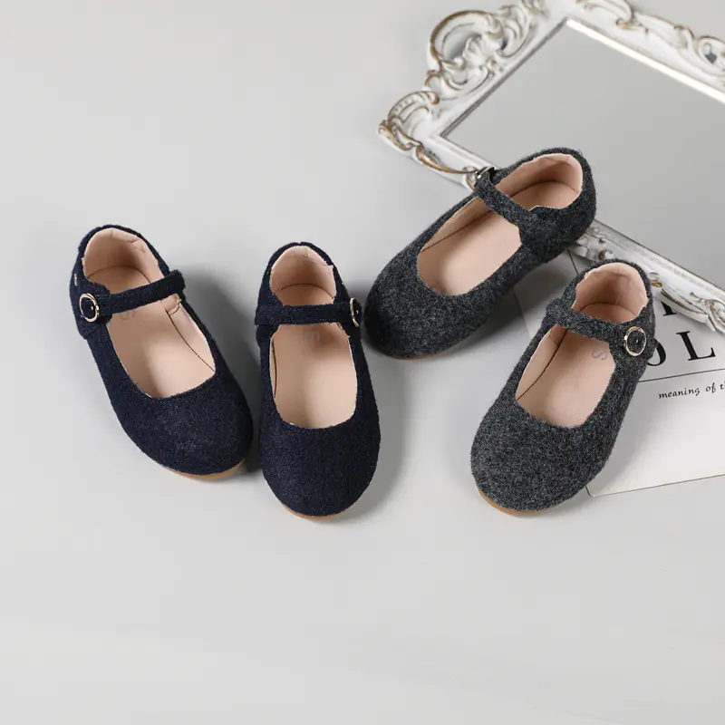 AS Kids Shoes Children Shoes Baby Girls Gray Shoes Toddler Slip On Flats Boys Fashion Oxford Princess Platform Party Mary Jane