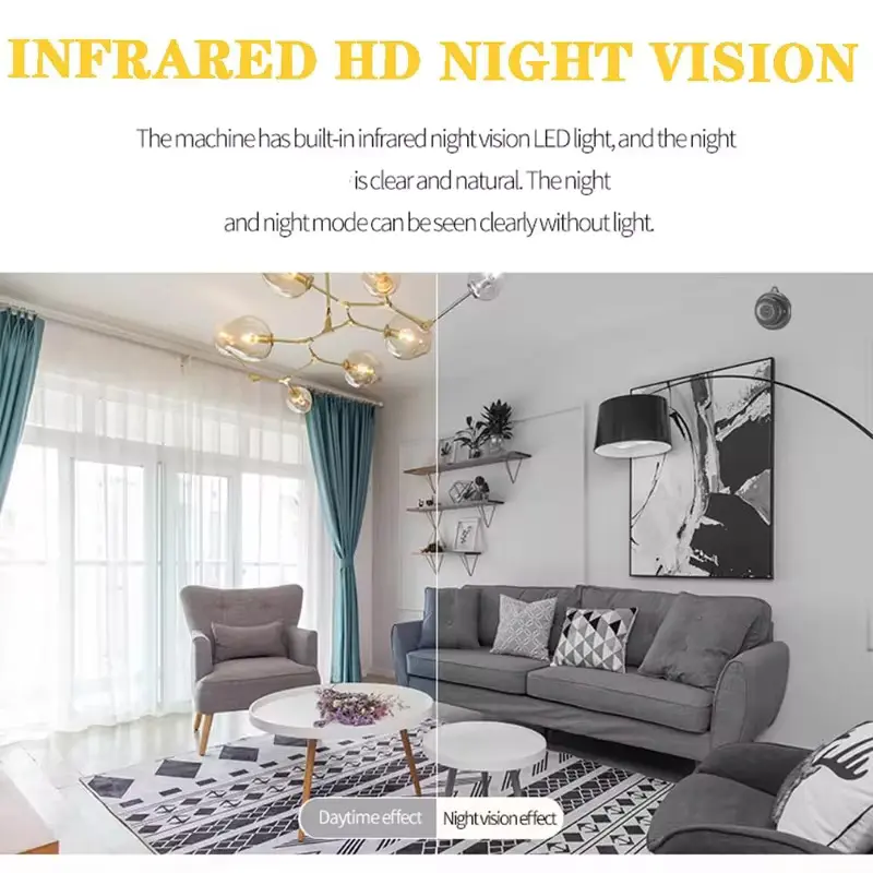 1080p Mini Camera Home Small Wireless Wifi Cameras Outdoor Upgraded Motion Detection Security Alerts Night Vision Camera