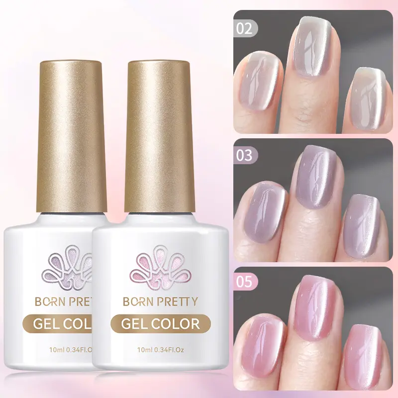 BORN PRETTY 10ml Water Light Cat Magnetic Gel Varnish Semi Permanent Soak Off LED UV Gel Crystal Sliver Magnetic Gel For Nails