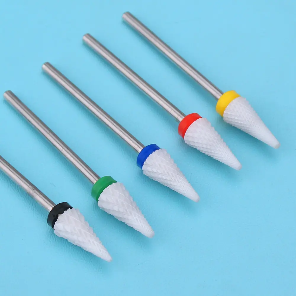 Nail Drill Bits Flame Ceramic Cutters for Manicure Electric Pedicure Nail Bits Gel Polish Remover Files Burr Nail Accessories