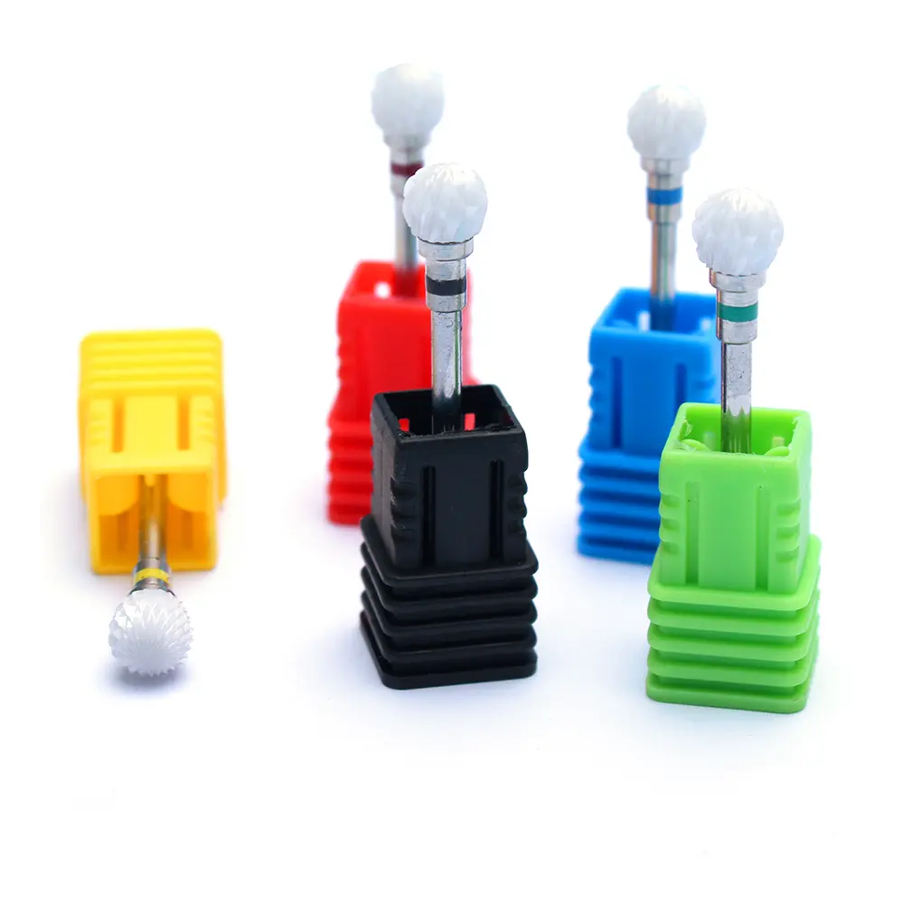Nail Drill Bits Flame Ceramic Cutters for Manicure Electric Pedicure Nail Bits Gel Polish Remover Files Burr Nail Accessories