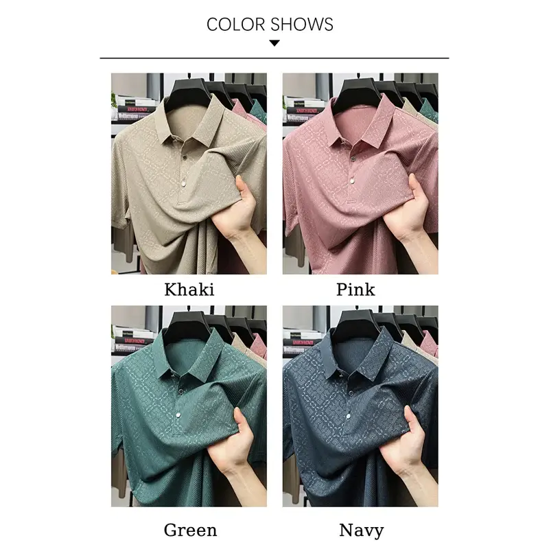 BROWON Brand 2025 Luxury Men T Shirt Casual Short Sleeve Ice Silk Cool Soft Business Work T-shirt Summer Wear for Men