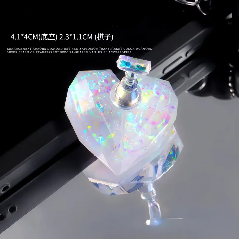 Aurora Magnetic Nail Holder Practice Display Stand Acrylic Crystal Showing Shelf Nail Art Tool Colorful Nail Polish For Novice