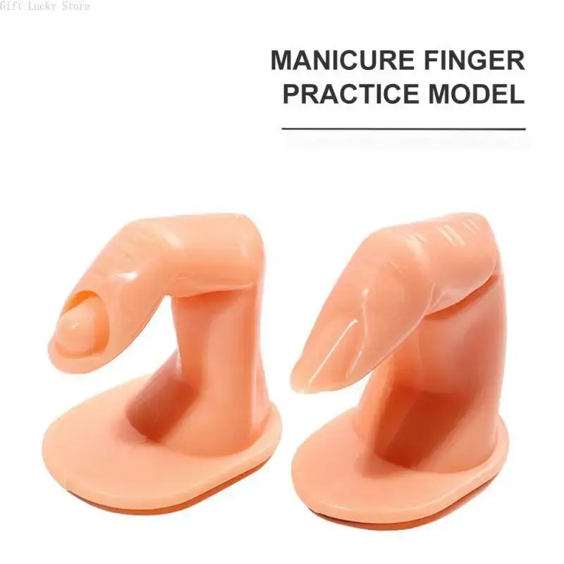 1~10PCS Nail Art Trainer Practice Training Finger Model For Acrylic Gel Manicure Salon Tools Simulation Fake Finger Nail Pieces