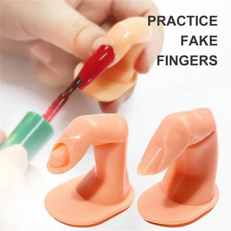 1~10PCS Nail Art Trainer Practice Training Finger Model For Acrylic Gel Manicure Salon Tools Simulation Fake Finger Nail Pieces
