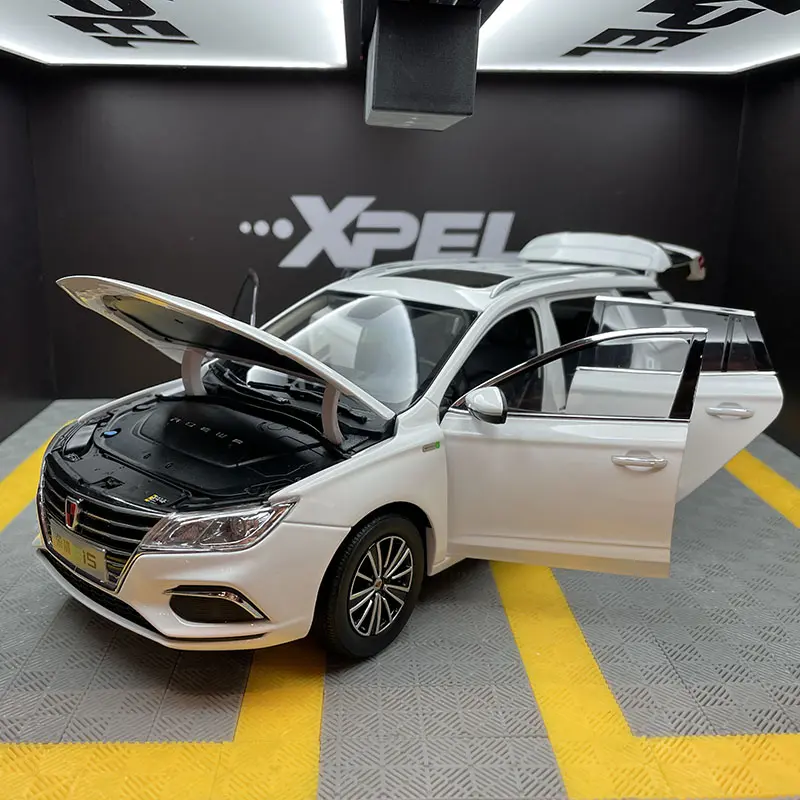 SAIC Electric Vehicle Car Model, Alloy Simulation, Collection, Adult Gifts, Desktop Decoration, Roewe Ei5, 1:16
