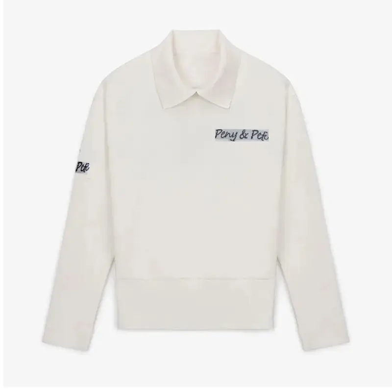 Women Pullover Sweaters Long Sleeve Golf Tops Tshirt Collar Polo Sweater Solid Color Sportswear Women Clothes