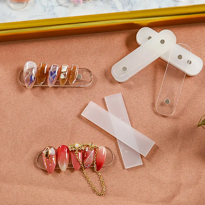 30pc Nail Adhesive Tape False Nails Display Stand Glue Double-sided Pasted Practice Show Square Round Strong Sticky Glue Sticker