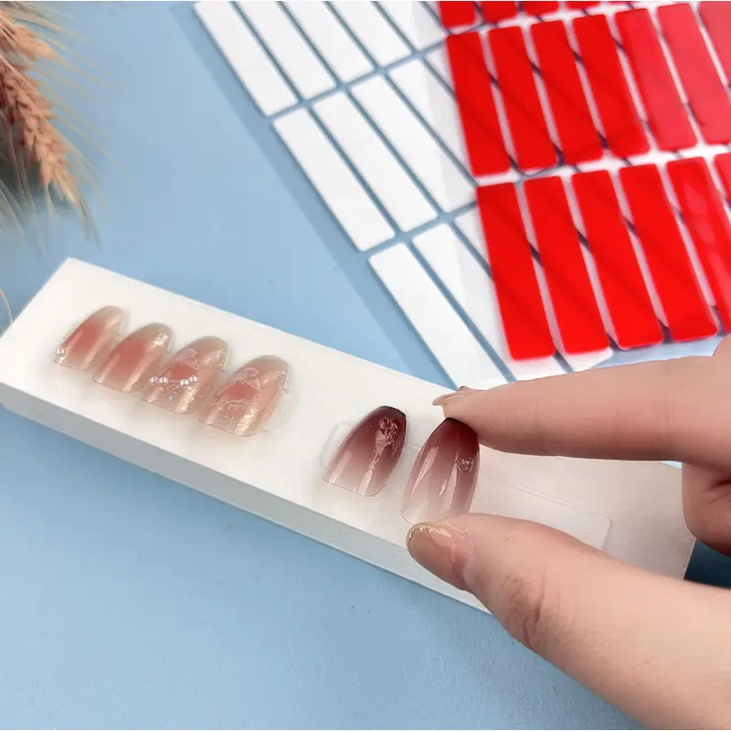 30pc Nail Adhesive Tape False Nails Display Stand Glue Double-sided Pasted Practice Show Square Round Strong Sticky Glue Sticker