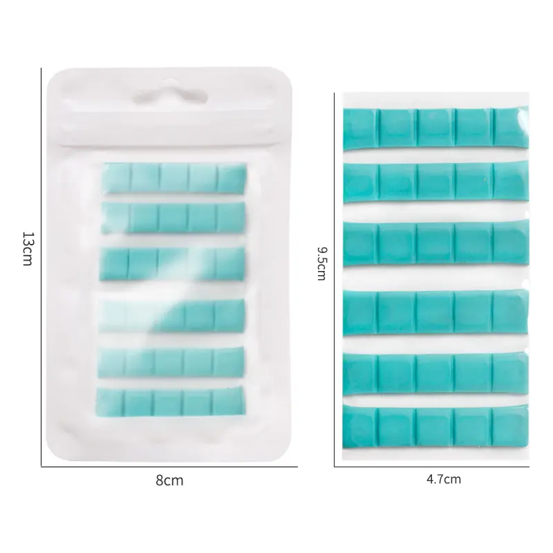 30Grid Nail Art Practice Stand Display Holder Reusable Tacky Gel Adhesive Clay For False Nail Tips Manicure Tool White Blue Pink