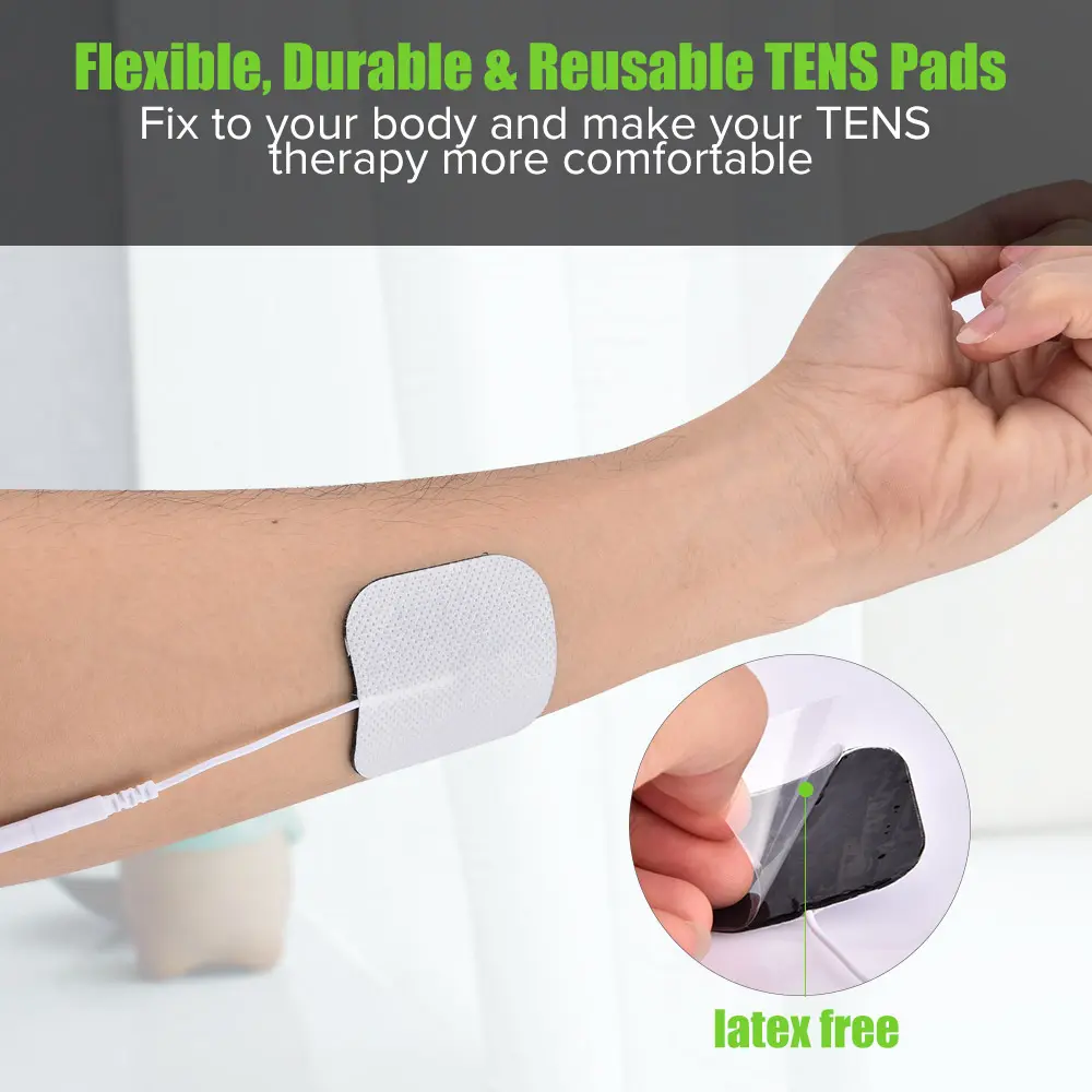 100P/50P 5x5cm Muscle Stimulator Electrode Pads Non-woven Fabric Self Adhesive Replacement Pads for Tens Digital Massage Machine