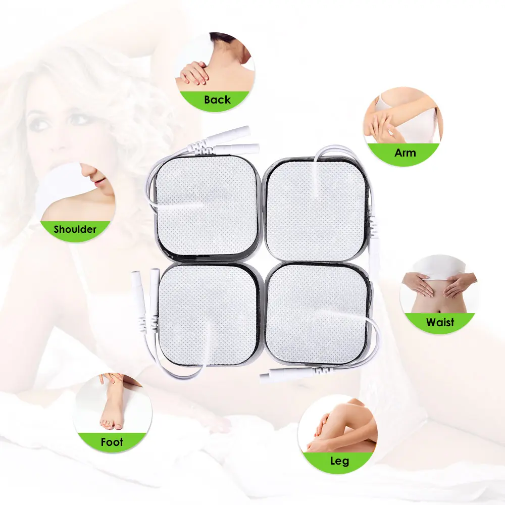 100P/50P 5x5cm Muscle Stimulator Electrode Pads Non-woven Fabric Self Adhesive Replacement Pads for Tens Digital Massage Machine
