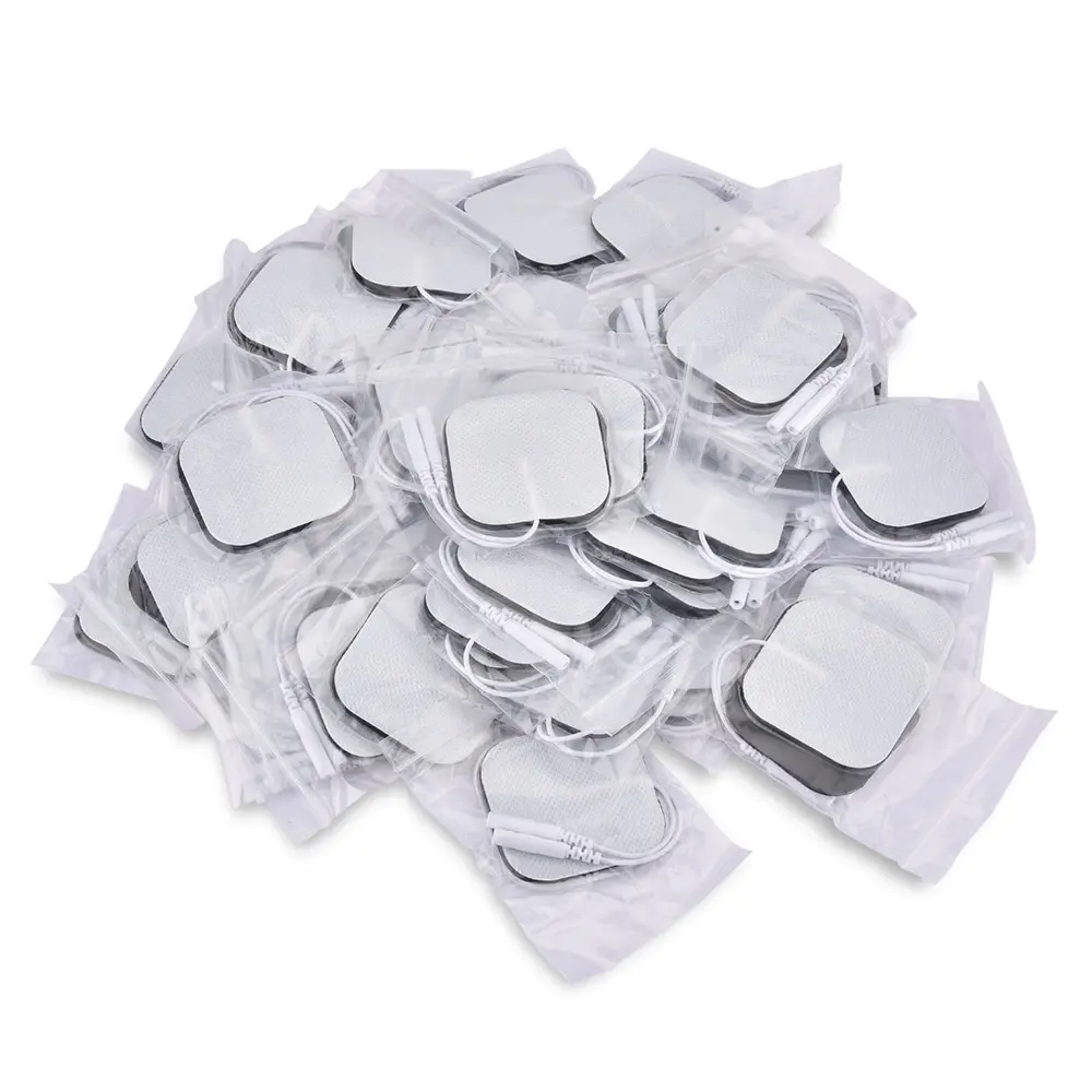 100P/50P 5x5cm Muscle Stimulator Electrode Pads Non-woven Fabric Self Adhesive Replacement Pads for Tens Digital Massage Machine