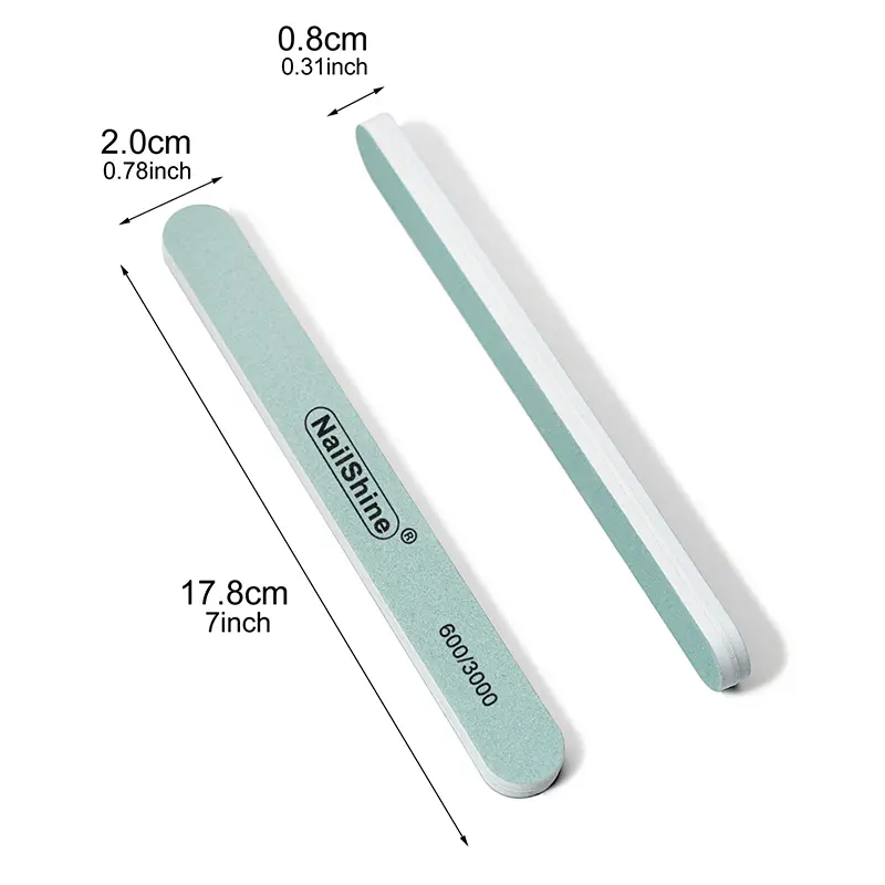 10Pcs Polishing Nail Files 600/3000 Grit Sanding Buffers Strip Nail Supplies For Professional Double Sided Manicure Shiny Nails