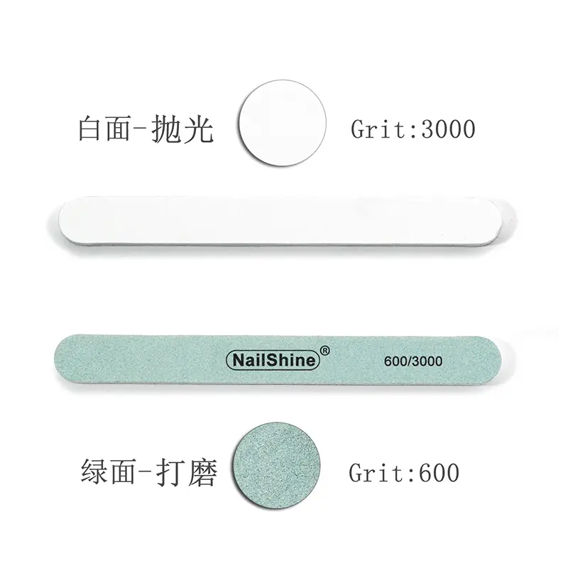 10Pcs Polishing Nail Files 600/3000 Grit Sanding Buffers Strip Nail Supplies For Professional Double Sided Manicure Shiny Nails