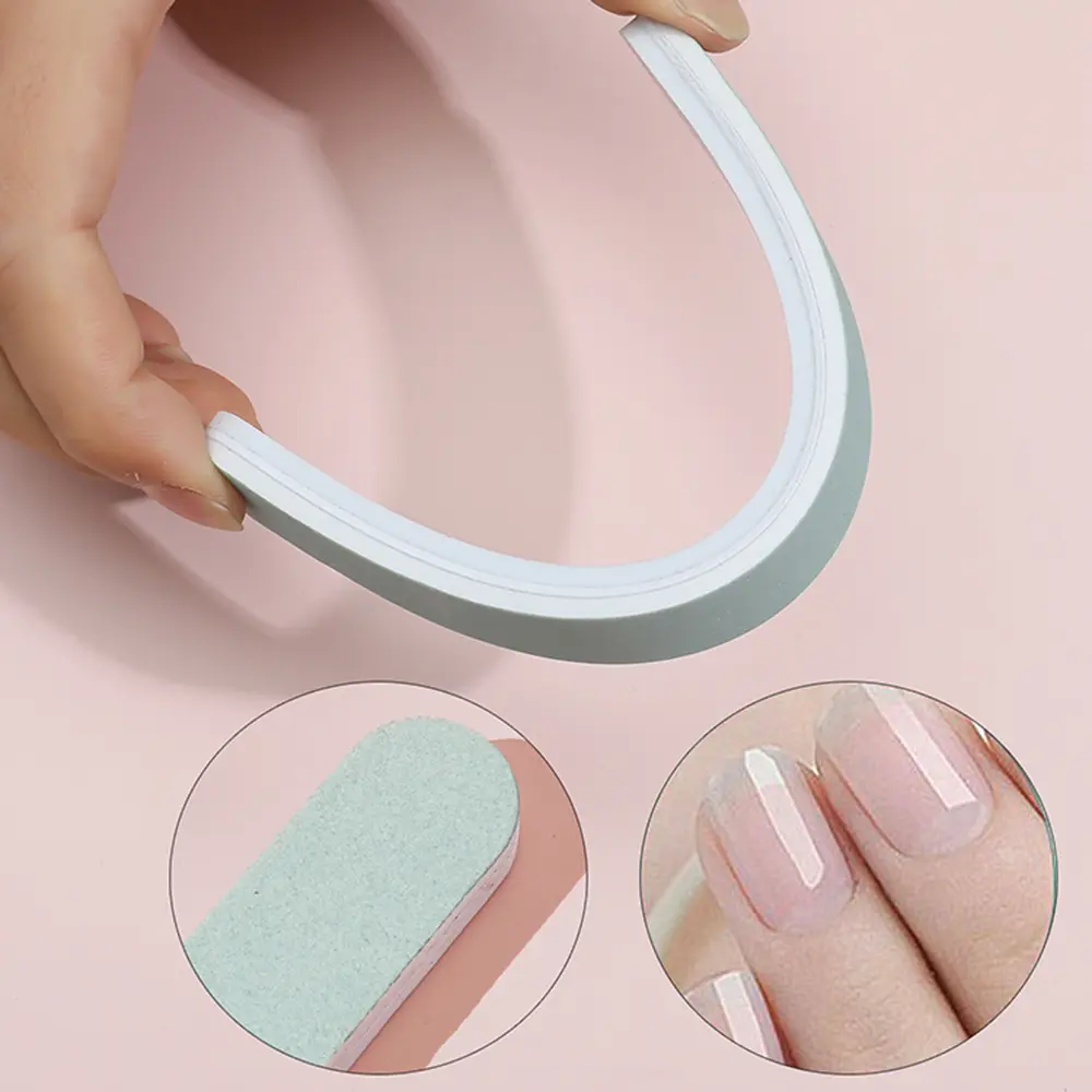 10Pcs Polishing Nail Files 600/3000 Grit Sanding Buffers Strip Nail Supplies For Professional Double Sided Manicure Shiny Nails