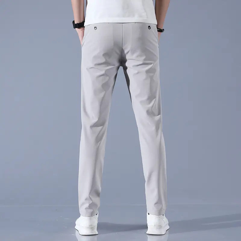 2025 Spring Summer Men's Ice Silk  Golf Casual  Slim Straight Thin Trousers Male Fashion Stretch breathable Jogging 28-38