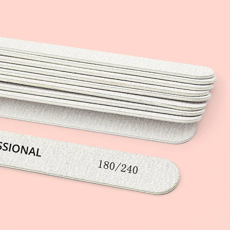 10/5 Pcs/Lot Grey Professional Nail File 180 240  Double Sided Sandpaper Filers For Manicure Sanding Nails Accessories and Tools