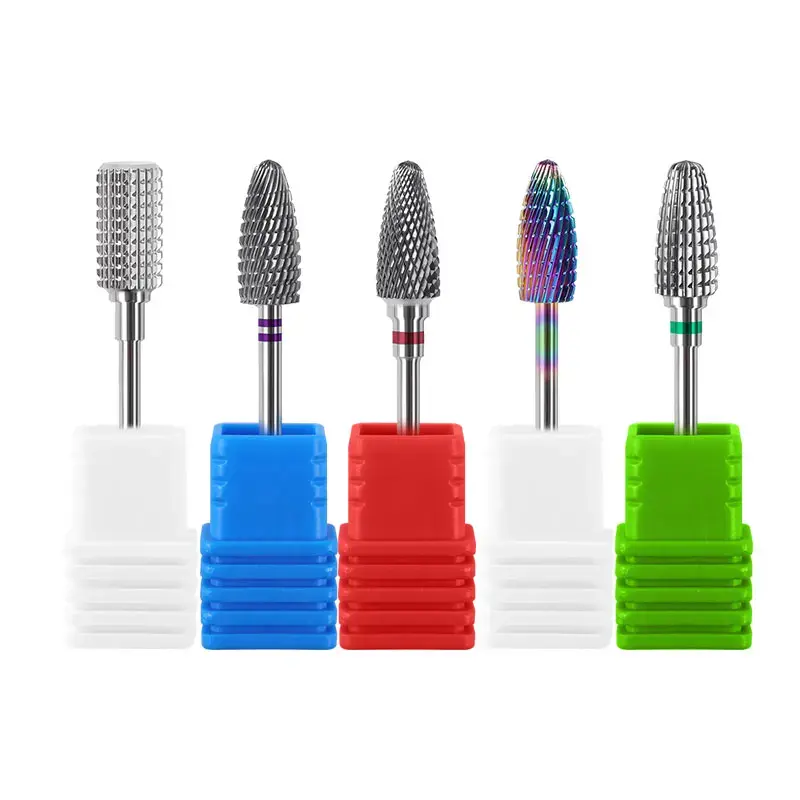 20 Types Tungsten Blue Rainbow Carbide Nail Drill Bit Electric Nail Mills Cutter For Manicure Machine Nail Files Accessories