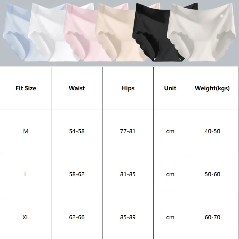 4PCS Ice Silk Seamless Underwear Ultra-thin Women's Panties Sexy Transparent Stretch Briefs High Waist Comfortable Lingerie M-XL