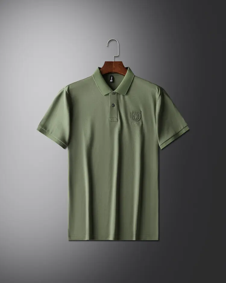 Designer's new fashionable short sleeve polo shirt men high-end brand embroidered T-shirt summer ice silk breathable casual top