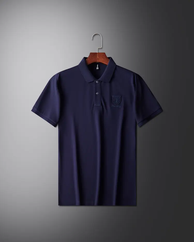 Designer's new fashionable short sleeve polo shirt men high-end brand embroidered T-shirt summer ice silk breathable casual top
