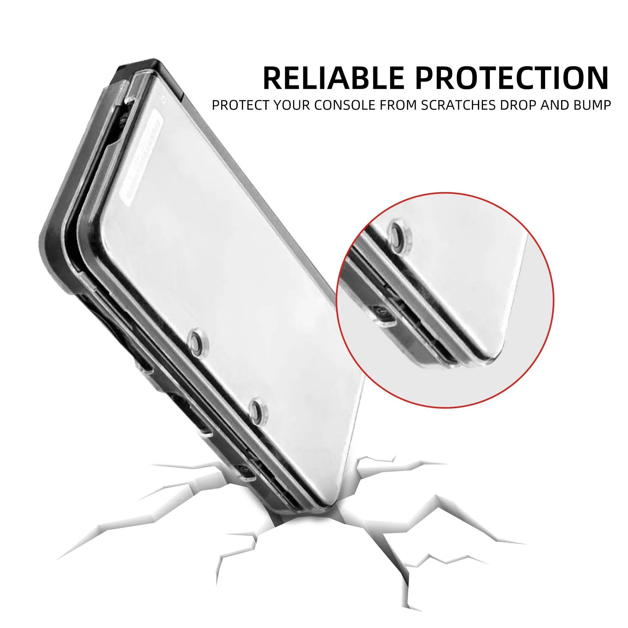 New 3DS XL Protective Shell, Ultra Clear Crystal Transparent Hard Case, Only for Nintendo New 3DS XL