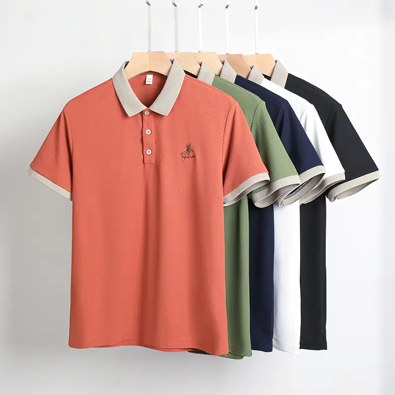 High Quality Brand Summer New Short Sleeved T-shirt Men's High-end Casual Embroidery Lapel Top Polo Shirt