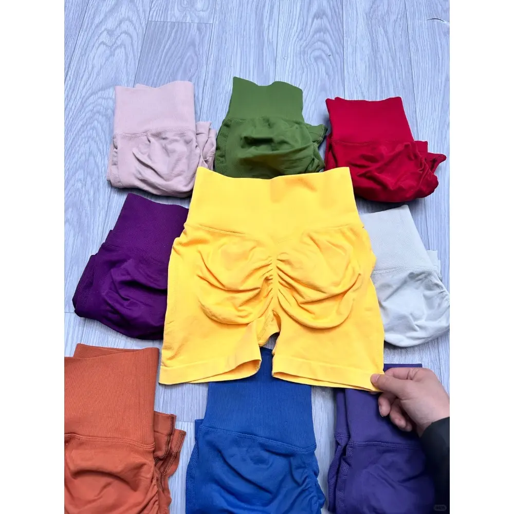 Yoga Shorts No Embarrassment Line Hip Lift Fitness Women High Waist Peach Running Quick Drying Pilates Tennis Cycling Shorts
