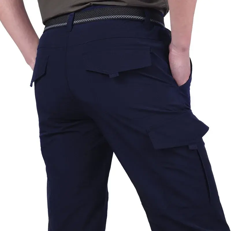 Hot selling 2025 outdoor waterproof tactical work pants men's breathable summer casual military long pants men's quick drying wo