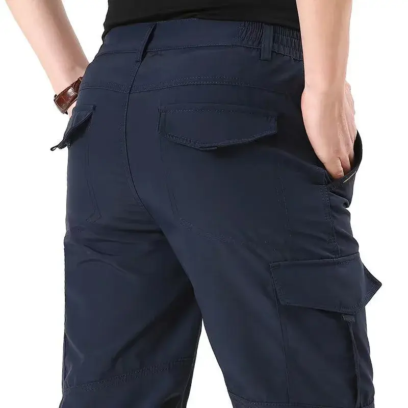 Hot selling 2025 outdoor waterproof tactical work pants men's breathable summer casual military long pants men's quick drying wo