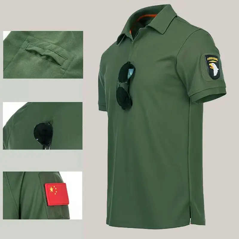 Men's Quick Dry Pullover Embroidered Shirts Summer Oversized Breathable Clothes Elastic Plain Camping Hiking Climbing T-shirts