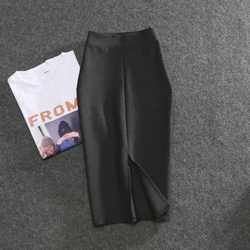 2025 New Women's Pencil Skirts Solid Pur High Waist Slim Fit Girl Summer Office Lady Elastic Female Sexy Tube Faldas PL211