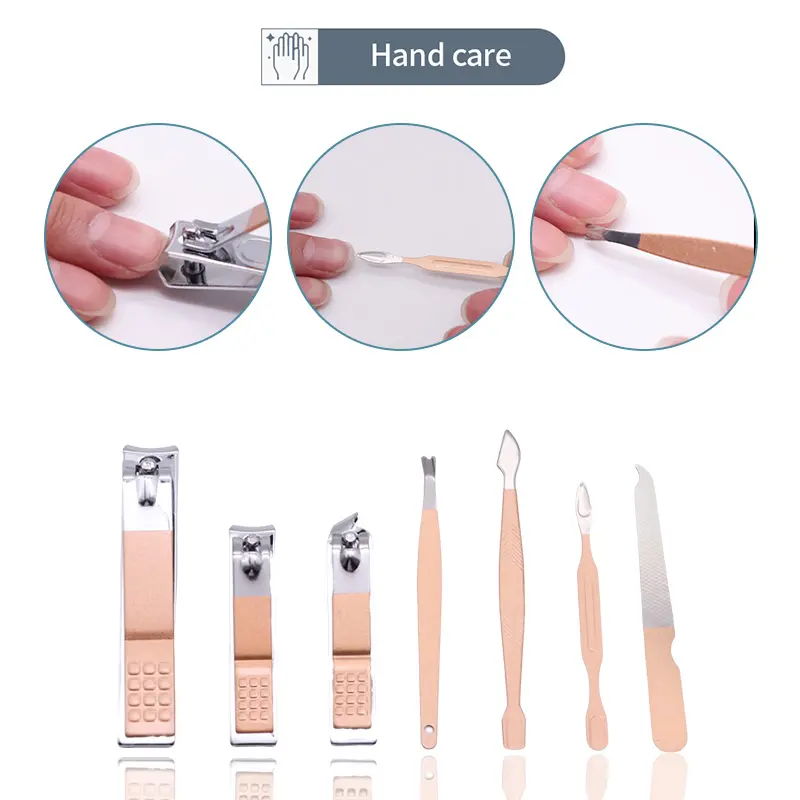 7/10/12/15/18PCS Nail Clippers Set Stainless Steel Manicure Kit Professional Nail Scissors Cuticle Trimmer with Travel Case
