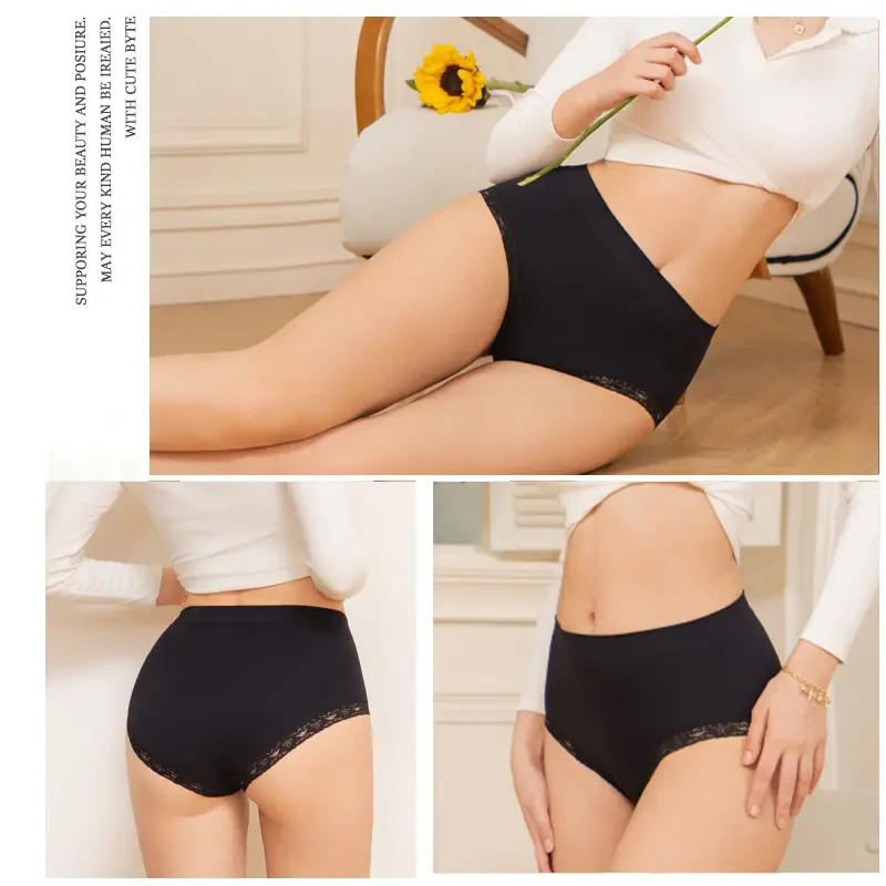 Women High Waist Shapewear Lace Briefs Seamless Butt Lifter Women's Maillard Sexy Tummy Control Belly Shaping Lingerie Female
