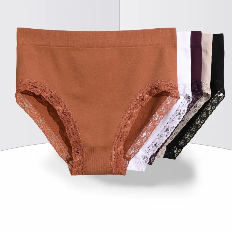 Women High Waist Shapewear Lace Briefs Seamless Butt Lifter Women's Maillard Sexy Tummy Control Belly Shaping Lingerie Female