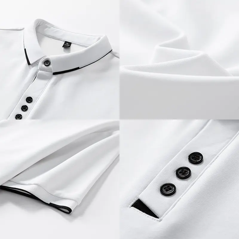 Plus Size 7XL 8XL Summer Elegant T Shirt Men Short Sleeve Turn Down Collar 95% Cotton Soft Solid Color Tops Tee Men T-shirt