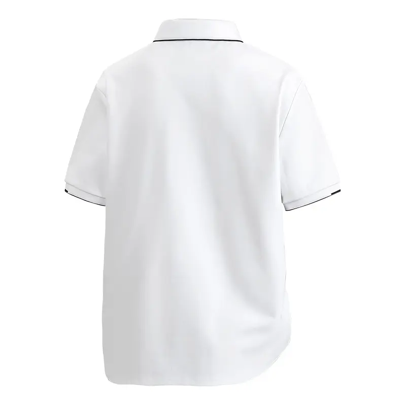 Plus Size 7XL 8XL Summer Elegant T Shirt Men Short Sleeve Turn Down Collar 95% Cotton Soft Solid Color Tops Tee Men T-shirt