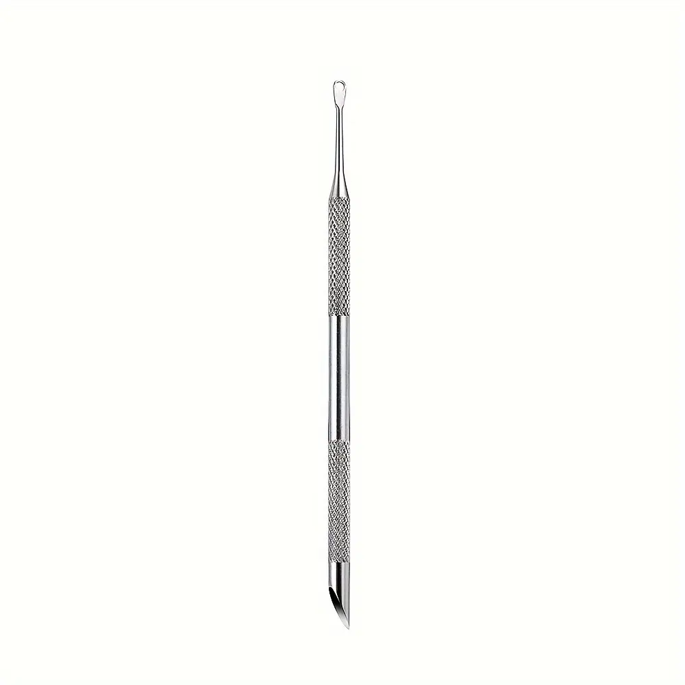 Double-Headed Nail Pusher Stainless Steel Cuticle Remover Exfoliation Prep Tool Clean Dead Skin Circle Bevel Shovel Manicure Pen